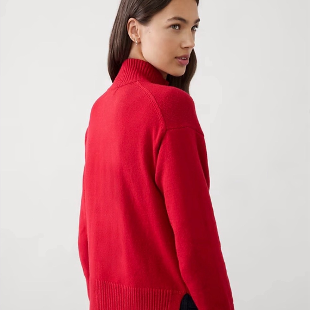 Banana Republic Factory Vibrant Red Turtleneck Sweater